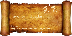 Feuerer Tivadar névjegykártya